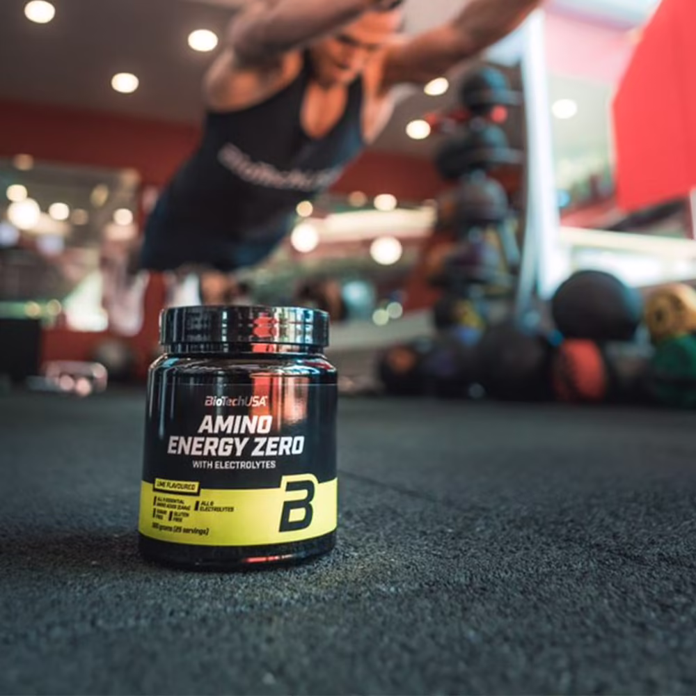 BIOTECHUSA Amino Energy Zero with Electrolytes 360g Virsiku jäätee — Peach Iced Tea — Powder view 2