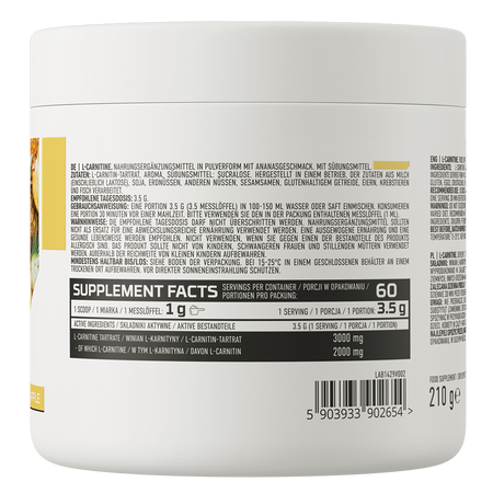 OstroVit L-carnitine 210g Ananass — Pineapple — Powder view 3