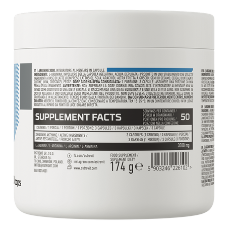 OstroVit Arginine 3000mg 150 caps — Capsules view 3
