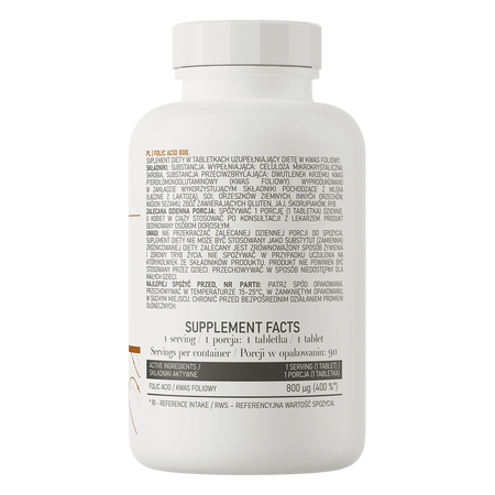 OstroVit Folic Acid 800 90tabs — Tabs view 3