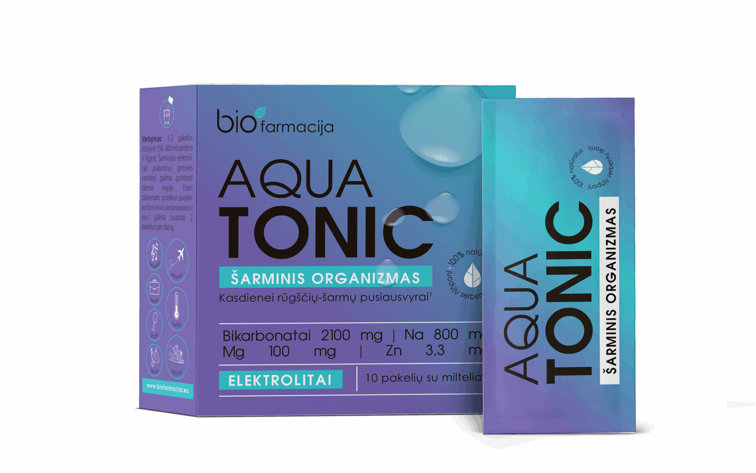 aquaTonic aluselised elektrolüüdid, 10 pakki
