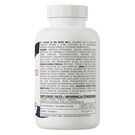 OstroVit Vitamin K2 200 Natto MK-7 90tabs — Tabs view 3