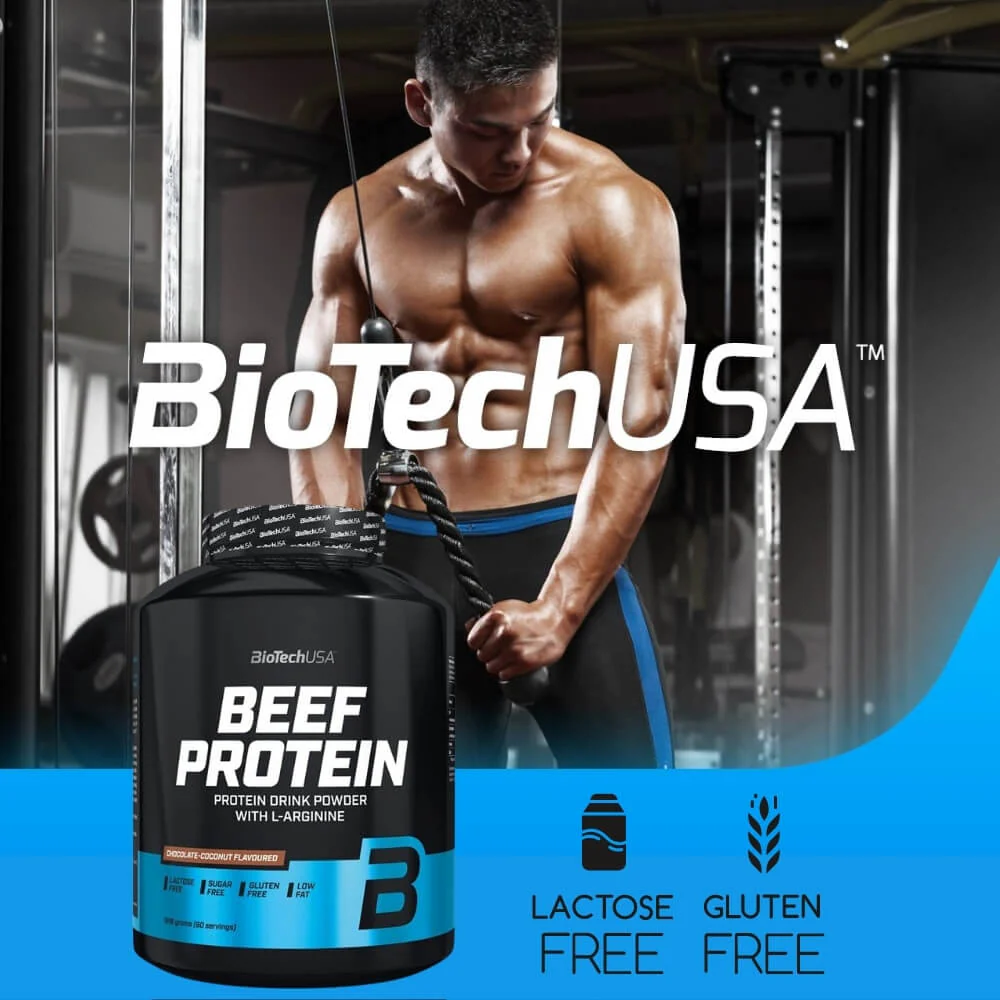 BIOTECHUSA Beef Protein 1816g Maasikas — Strawberry — Powder view 2