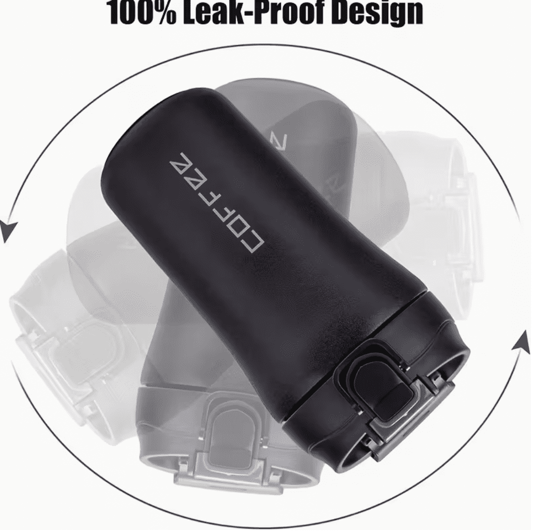 Roostevabast terasest termostass kõrre ja topeltkaanega 400ml must — Accessory view 6