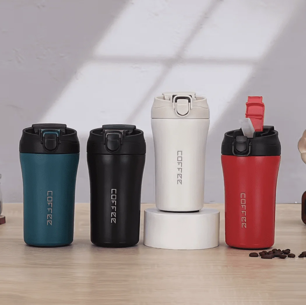 Roostevabast terasest termostass kõrre ja topeltkaanega 400ml must — Accessory view 2