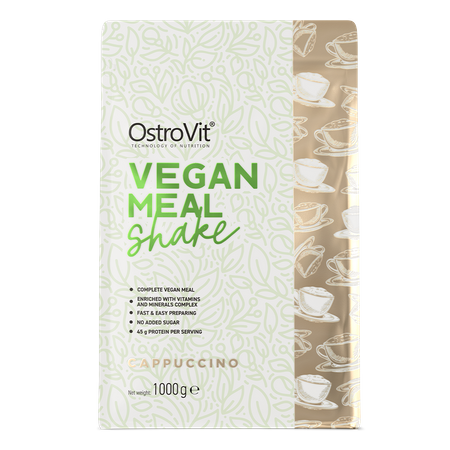 OstroVit Vegan Meal Shake 1000g Cappuccino — Powder view 2