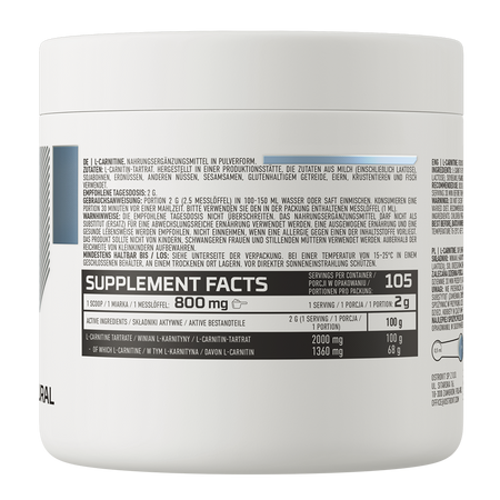 OstroVit L-Carnitine 210g Naturaalne — Unflavored — Powder view 3