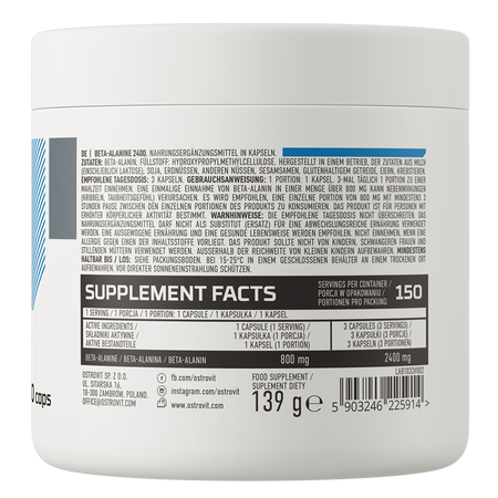 OstroVit Beta-Alanine 2400mg 150caps — Capsules view 3