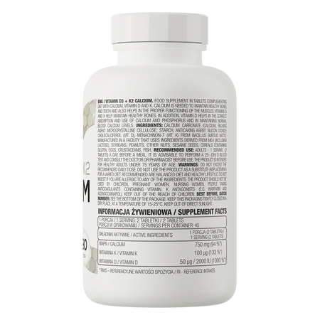 OstroVit Vitamin D3 + K2 + Calcium 90tabs — Tabs view 3