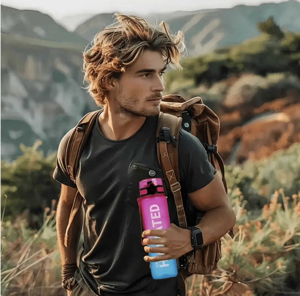 Sports Water Bottle 1000ml Red and Black (Punane ja must) TM — Accessory view 2