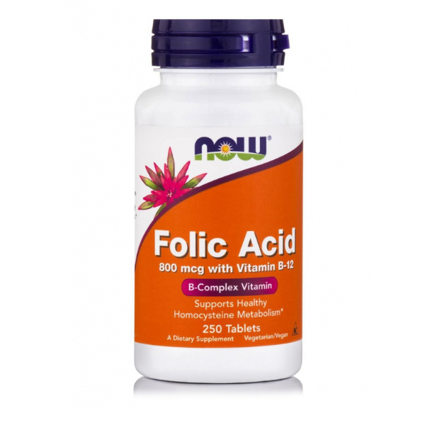 NOW Folic Acid 800mcg 250tab