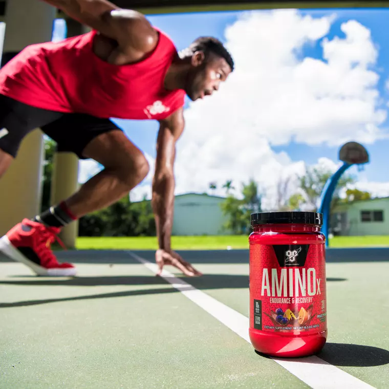 BSN Amino X 1kg Sinine vaarikas — Raspberry — Powder view 2