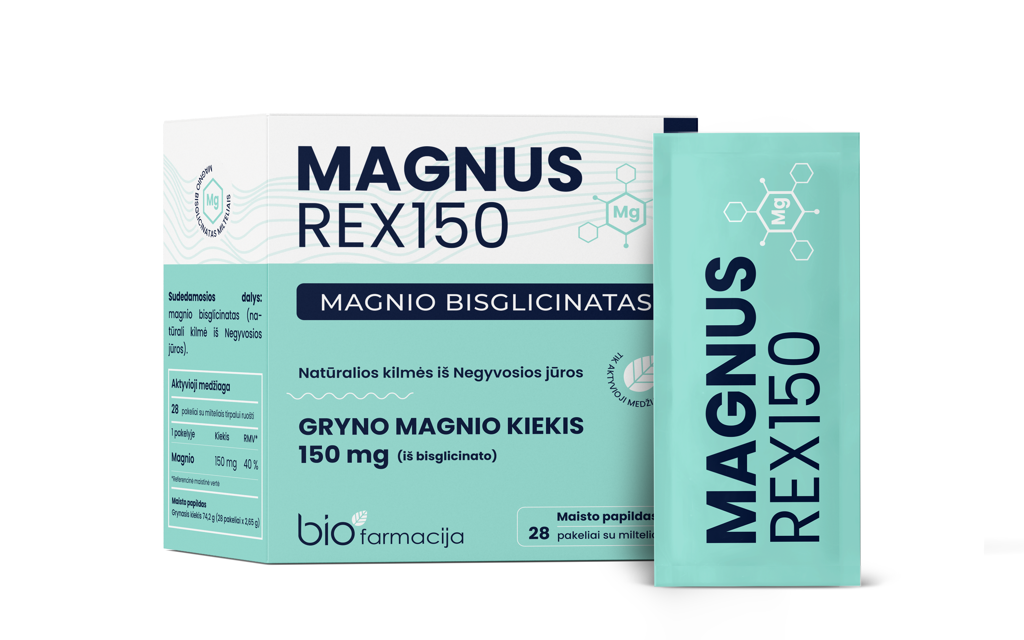 Magnus Rex150 puhas magneesiumglütsinaat, 28 pakki
