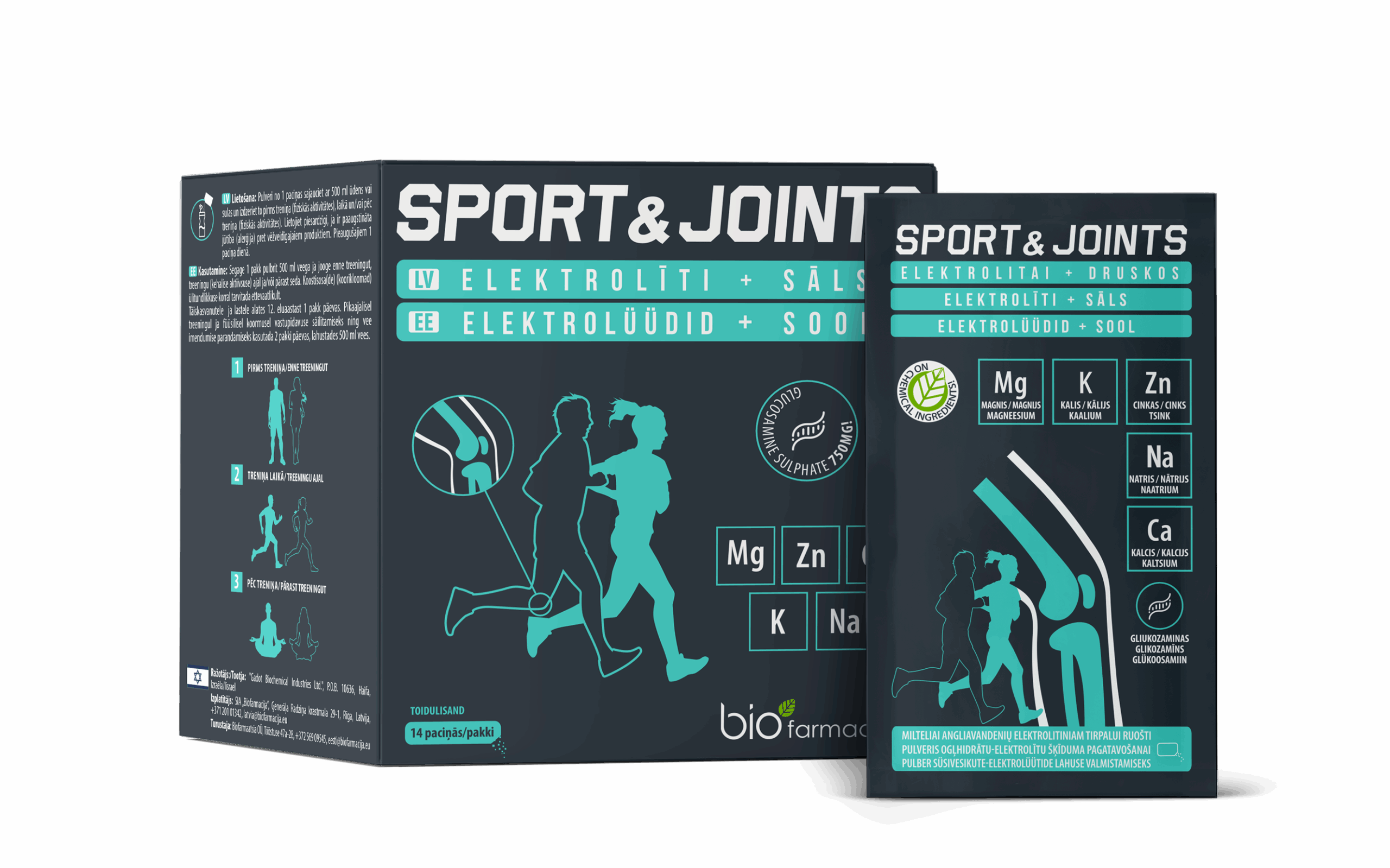 SPORT&JOINTS elektrolüüdid glükoosamiiniga, 14 pakki