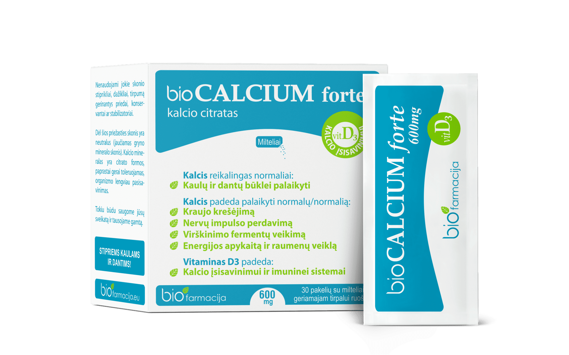 bioCalcium Forte 600mg puhas kaltsiumtsitraat, N30