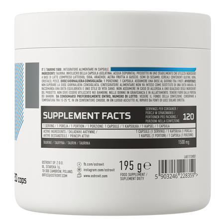 OstroVit Taurine 1500mg 120caps — Capsules view 3