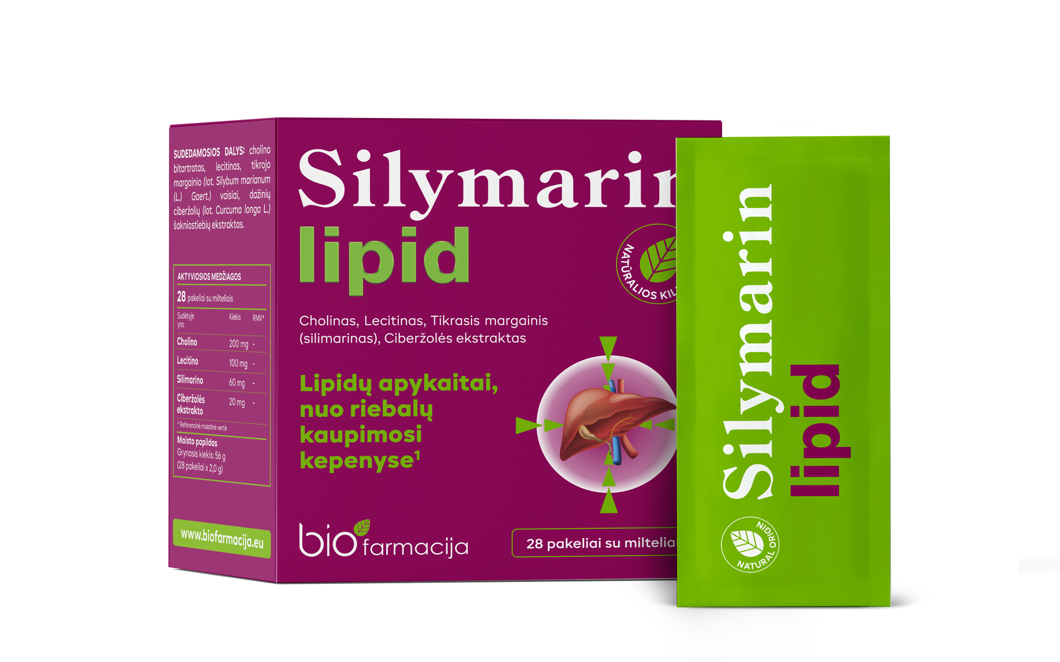 Silymarin lipid rasvaainevahetusele ja maksale, 28 pakki