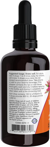 NOW Liquid Vitamin D-3 59ml — Liquid view 2