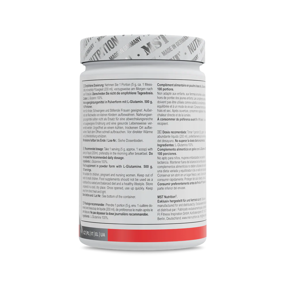 MST L-Glutamine RAW 500g Maitsestamata — Powder view 3