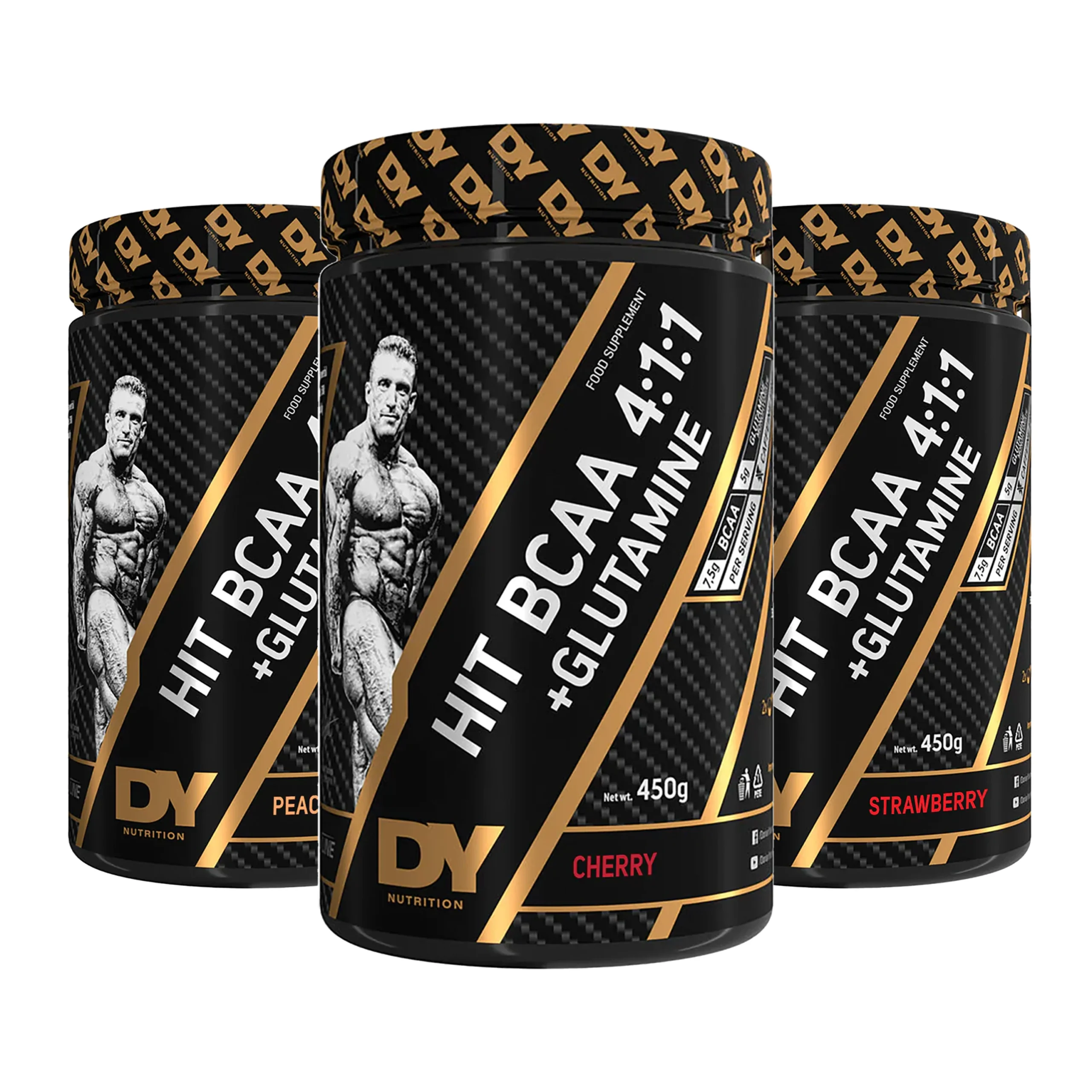 DY HIT BCAA 4:1:1 + Glutamine 450g Maasikas — Strawberry — Powder view 2