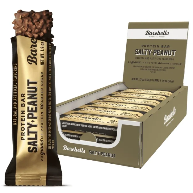 Barebells proteiinibatoon 55g Soolane maapähkel — Salted Peanut — Bar view 2