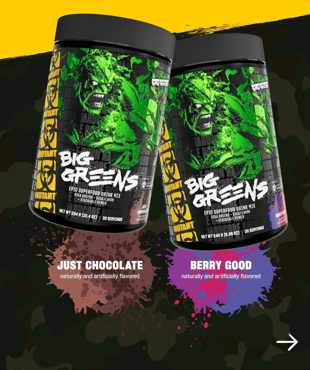 Mutant Big Greens 30serv Marja — Berry — Powder view 2