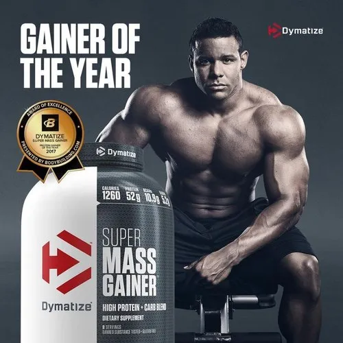 Dymatize Super Mass Gainer 2.943kg Maasikas — Strawberry — Powder view 2