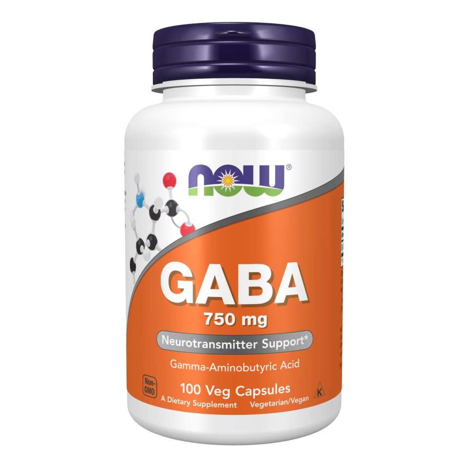 NOW GABA 750 mg 100 veg. caps.