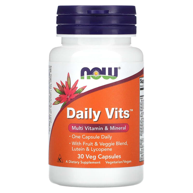 NOW Daily Vits 30 veg. caps.