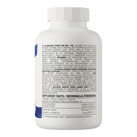 OstroVit Magnesium citrate 400mg + B6 90tabs — Tabs view 3
