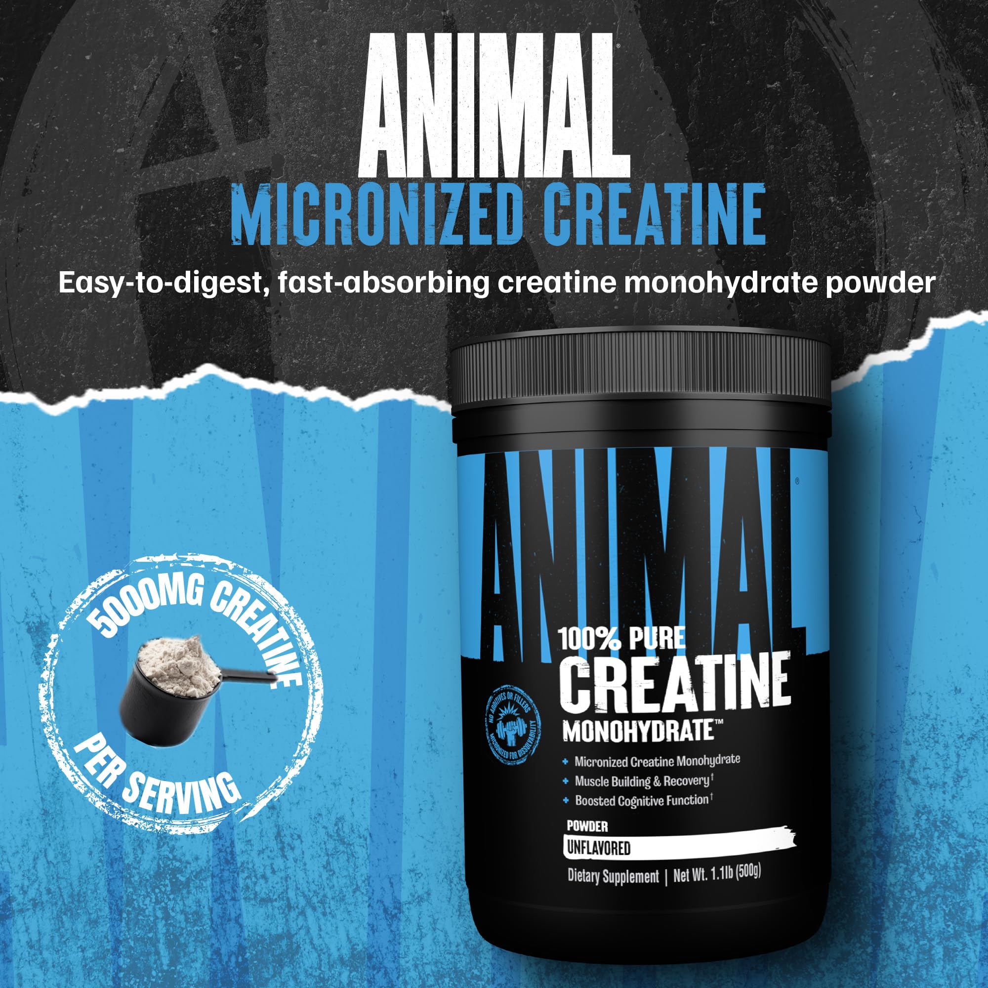 Universal Animal Creatine 500g — Unflavored — Powder view 2