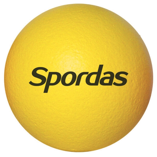 Poroloonpall PVC kattega Spordas kollane 18 cm