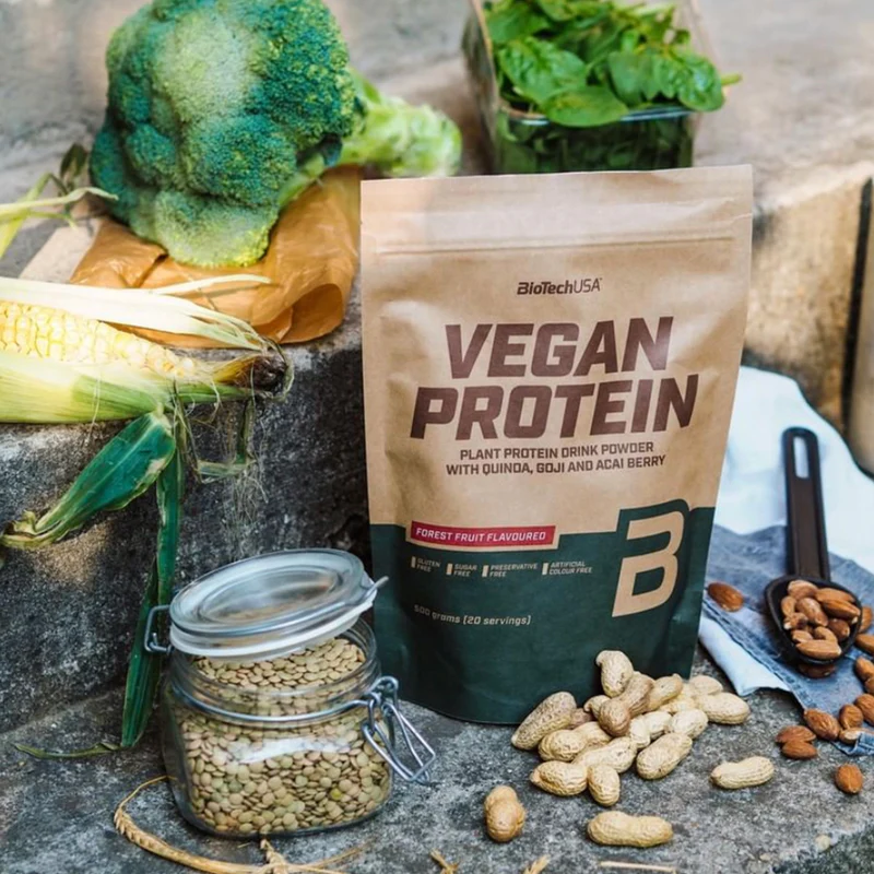 BIOTECHUSA Vegan Protein 500g Metsaviljad — Fruit Mix — Powder view 2
