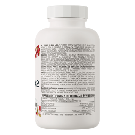 OstroVit Vitamin D3 4000 IU + K2 100tabs — Tabs view 3