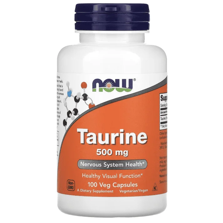 NOW Taurine 500mg 100 veg caps