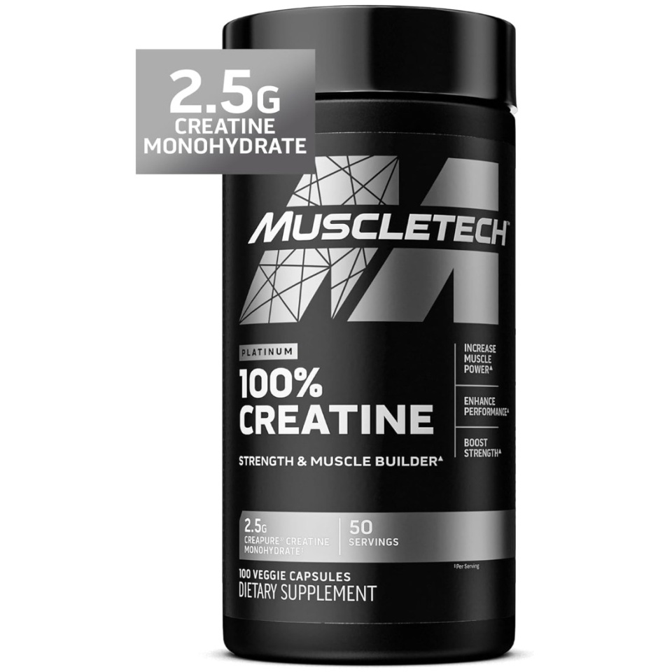 MuscleTech Platinum 100% Creatine Monohydrate 100 kapslit