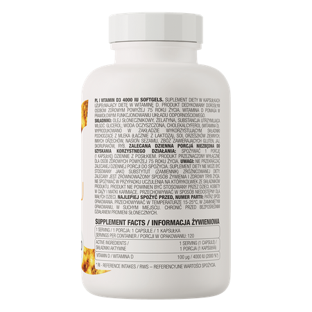 OstroVit Vitamin D3 4000 IU 120caps — Capsules view 3