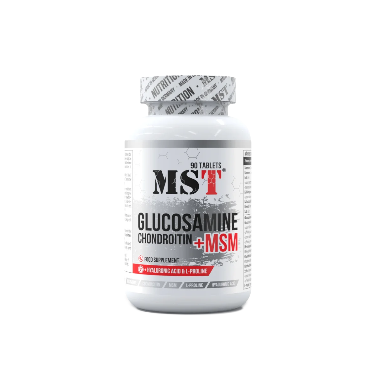 MST Chondroitin Glucosamine MSM + HA 90tabs