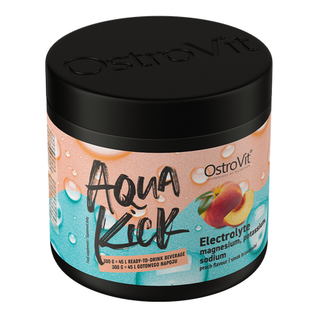 OstroVit Aqua Kick Electrolyte 300g Virsik — Peach — Powder view 2