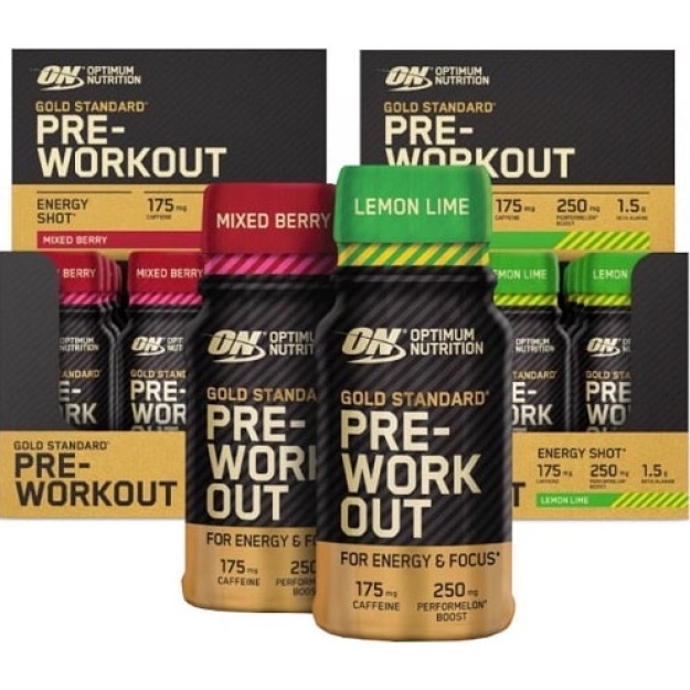 Optimum-nutrition Gold Standard Pre-workout shots 60ml Segatud marjad — Tabs view 2