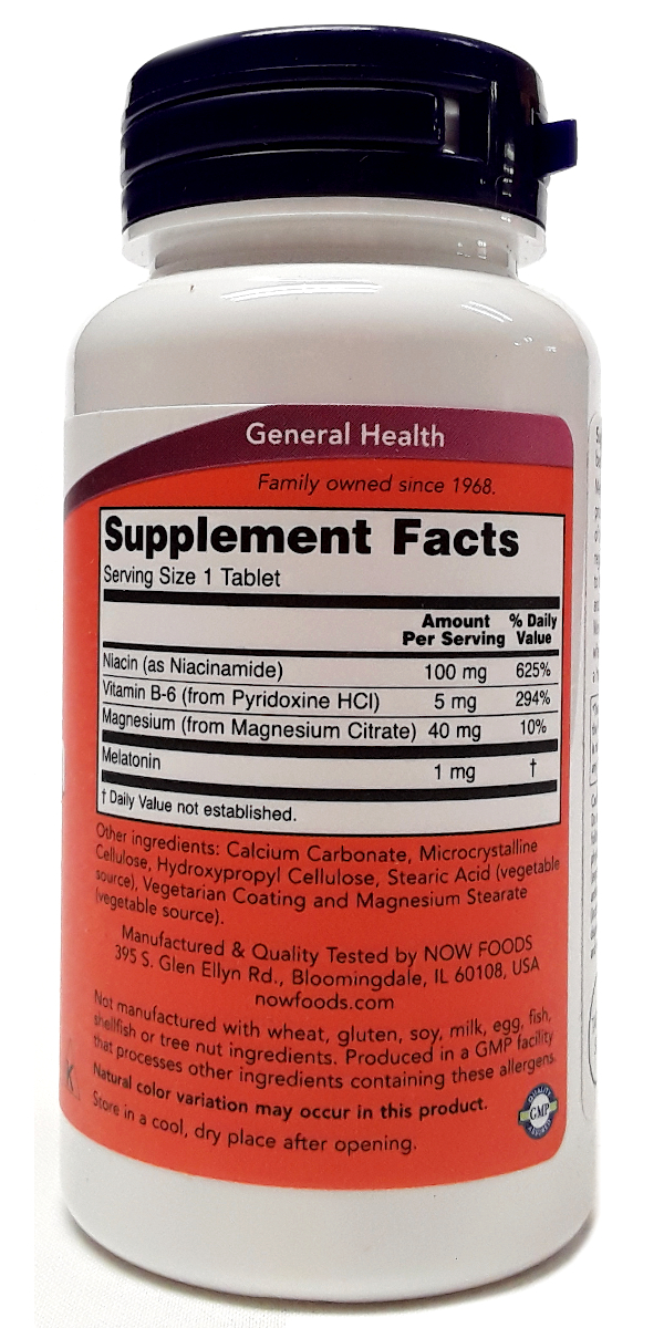NOW Melatonin 1mg Complex 100tabs — Capsules view 2