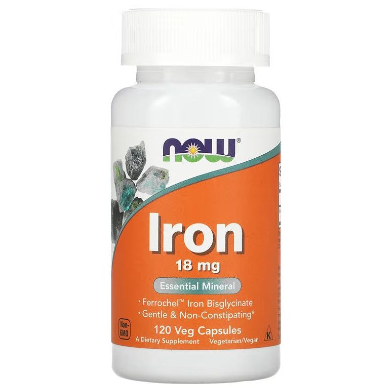 Now Foods Iron 18mg 120caps