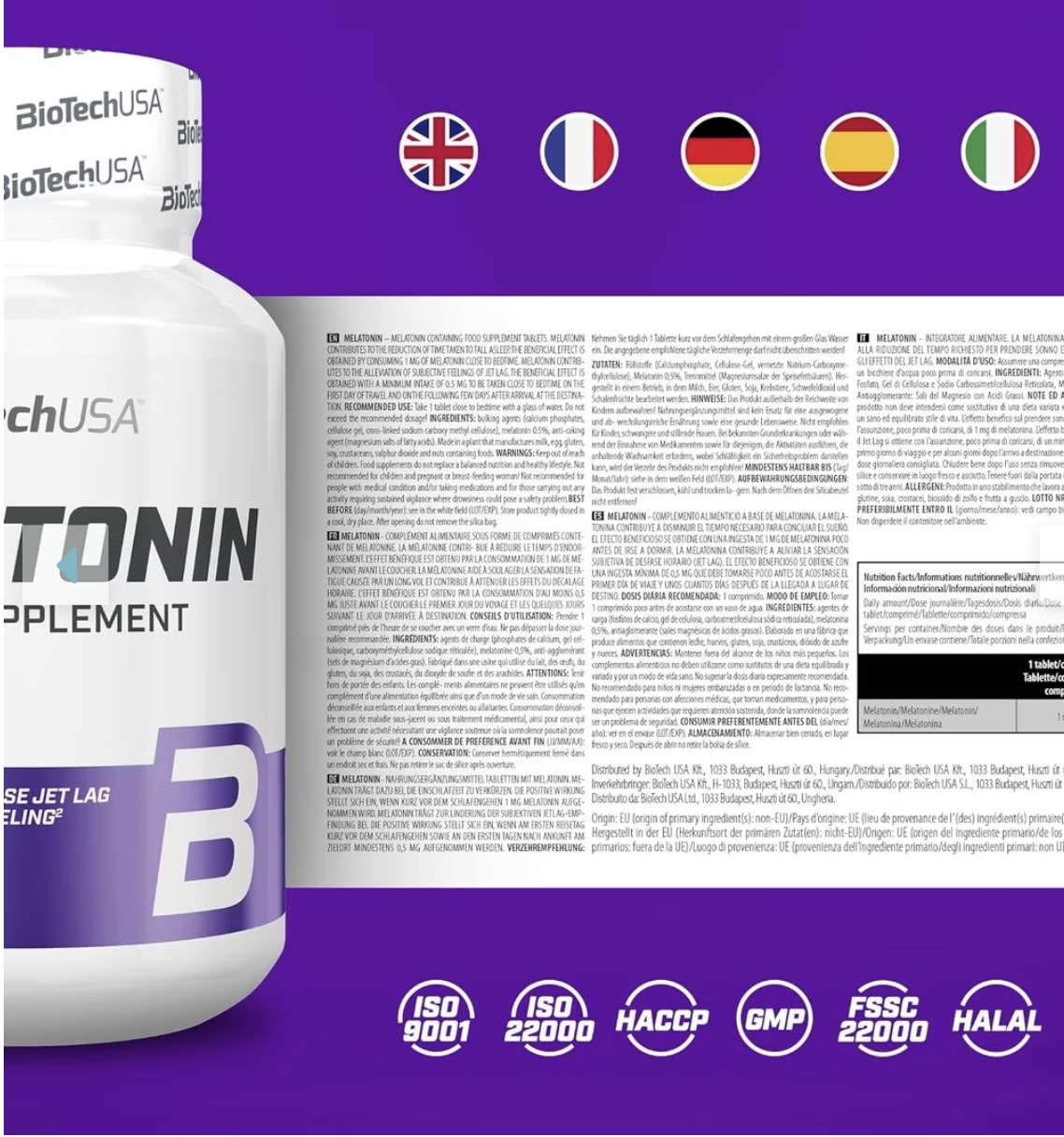 BIOTECHUSA Melatonin 90tab — Tabs view 2