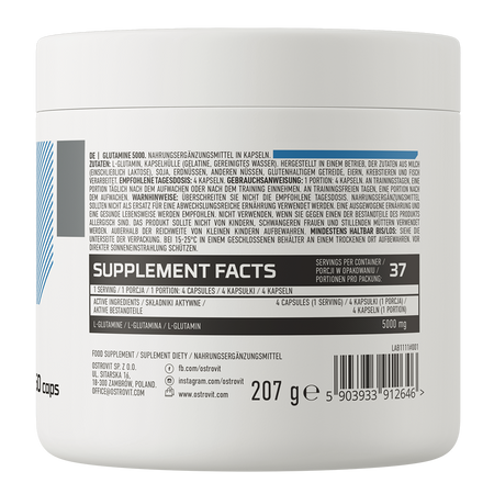 OstroVit Glutamine 5000mg 150caps — Capsules view 3