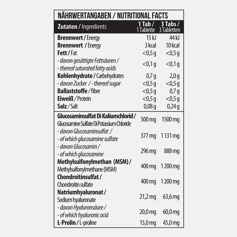 MST Chondroitin Glucosamine MSM + HA 90tabs — Tabs view 3