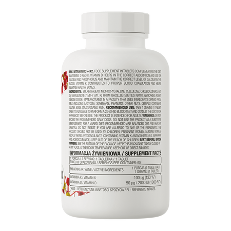 OstroVit Vitamin D3 + K2 90 tabs — Tabs view 3
