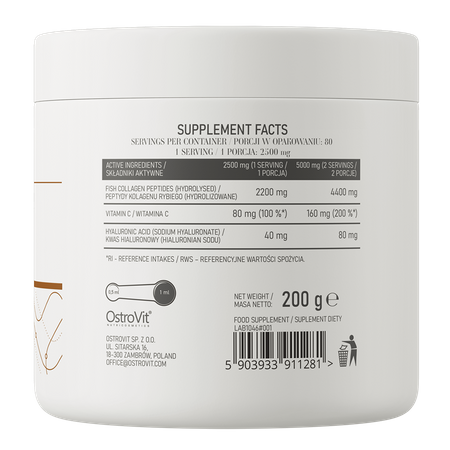 Marine Collagen + Hyaluronic Acid 200 g coconut and peach Kookos-virsik — Peach — Powder view 3